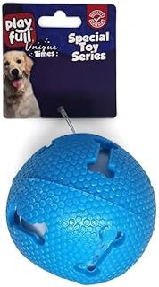 PF-4004-Playfull Işıklı Kemik Desenli Plastik Top Köpek Oyuncağı 7,5 Cm