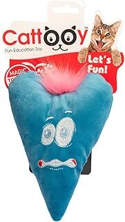 Cattooy Fun Education Toy LOVE EL YAPIMI ÇINGIRAKLI PELUŞ KEDİ OYUNCAĞI (AÇIK MAVİ)
