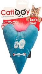 Cattooy Fun Education Toy LOVE EL YAPIMI ÇINGIRAKLI PELUŞ KEDİ OYUNCAĞI (AÇIK MAVİ)