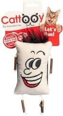 Cattooy Fun Education Toy MR.MATATABİ EL YAPIMI ÇINGIRAKLI PELUŞ KEDİ OYUNCAĞI (BEYAZ)