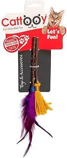 Cattooy Fun Education Toy KEDİ OYUNCAĞI SÜPÜRGE+ RENKLİ TÜYLÜ ÇUBUK