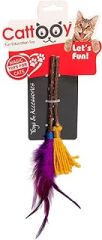 Cattooy Fun Education Toy KEDİ OYUNCAĞI SÜPÜRGE+ RENKLİ TÜYLÜ ÇUBUK