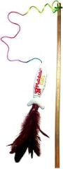 Matatabi Cats Jr. Fish Kedi Oltası Ahşap Saplı, Sesli Kumaş Kedi Oyuncağı (Kedi Nanesi/Otu İçermez)