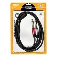 LD360 3.5 MM STEREO ERKEK + 2X6.3 MM MONO ERKEK 1.5 METRE KABLO