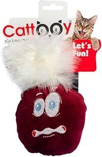 Cattooy Fun Education Toy MINO ÇINGIRAKLI PELUŞ KEDİ OYUNCAĞI (BORDO)