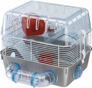 Ferplast Combi Hamster Kafesi, 1 Eğlenceli Kemirgen Kafesi, Küçük Hayvan Kafesi, Hamster Aksesuarı Dahil, 41 x 30 x Y 33 cm.