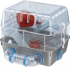 Ferplast Combi Hamster Kafesi, 1 Eğlenceli Kemirgen Kafesi, Küçük Hayvan Kafesi, Hamster Aksesuarı Dahil, 41 x 30 x Y 33 cm.