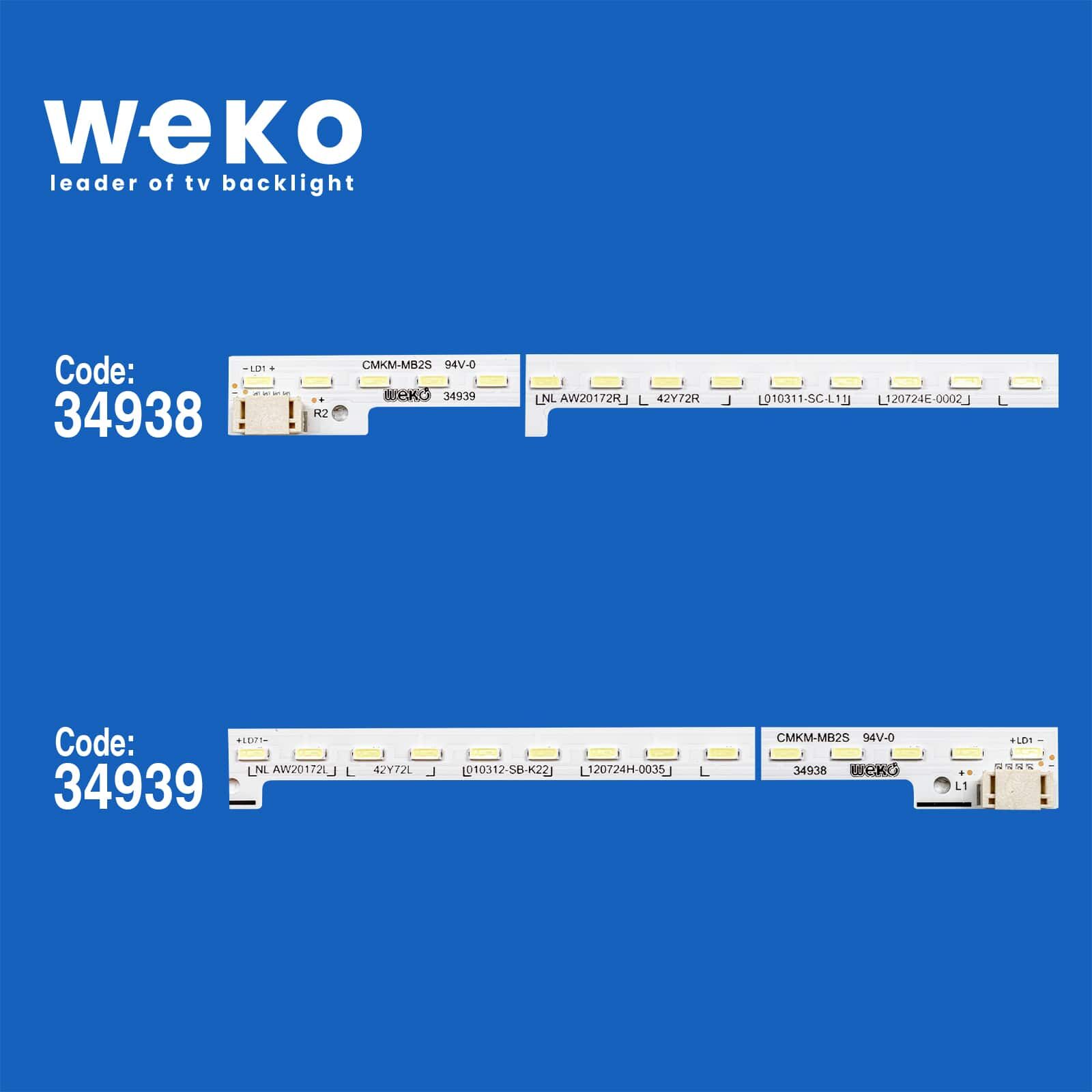6103 34938X1 34939X1 CMKM-MB2S - NLAW20172L/R 2 ADET LED BAR (72LED)