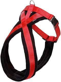 Karlie Göğüs Tasma Yumuşak Geçmeli, Köpek, 84-120 cm, Siyah-Kırmızı