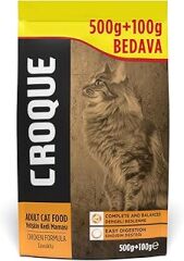 Croque Tavuklu Yetişkin Kedi Maması 500+100gr