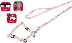 Karlie Yavru Köpek Göğüs Tasma+Uzatma 25-35 cm, Pembe