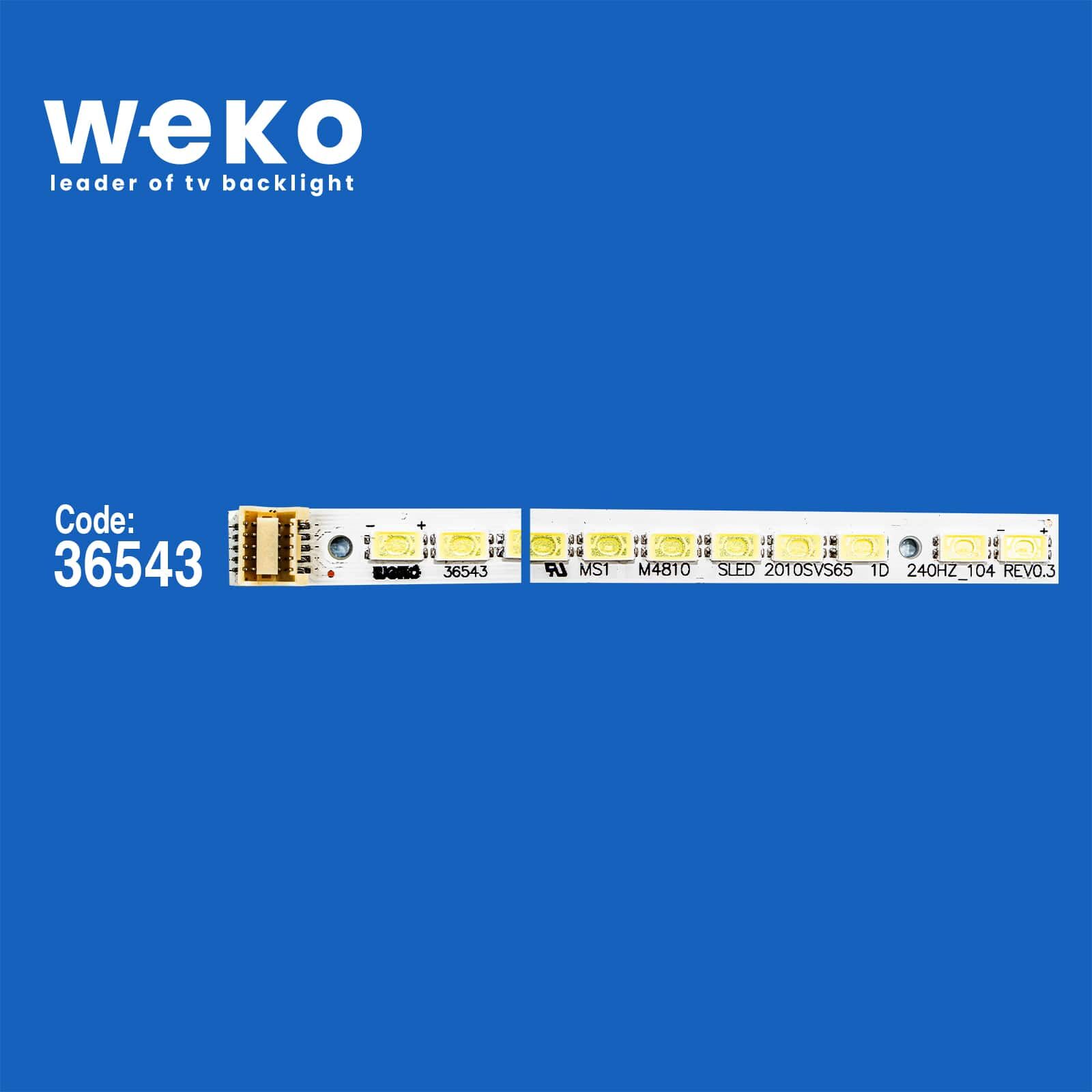 6192 36543X2 SLED 2010SVS65 1D 240HZ-104 REV.3 1 2 ADET LED BAR (104LED)