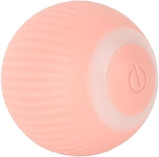 Orret Home Akıllı İnteraktif Kedi Oyuncak, Elektrikli LED Işık Dönen Kedi Yuvarlanan Top,Otomatik Haraket Eden Kedi Topu Oyuncağı (Pembe)