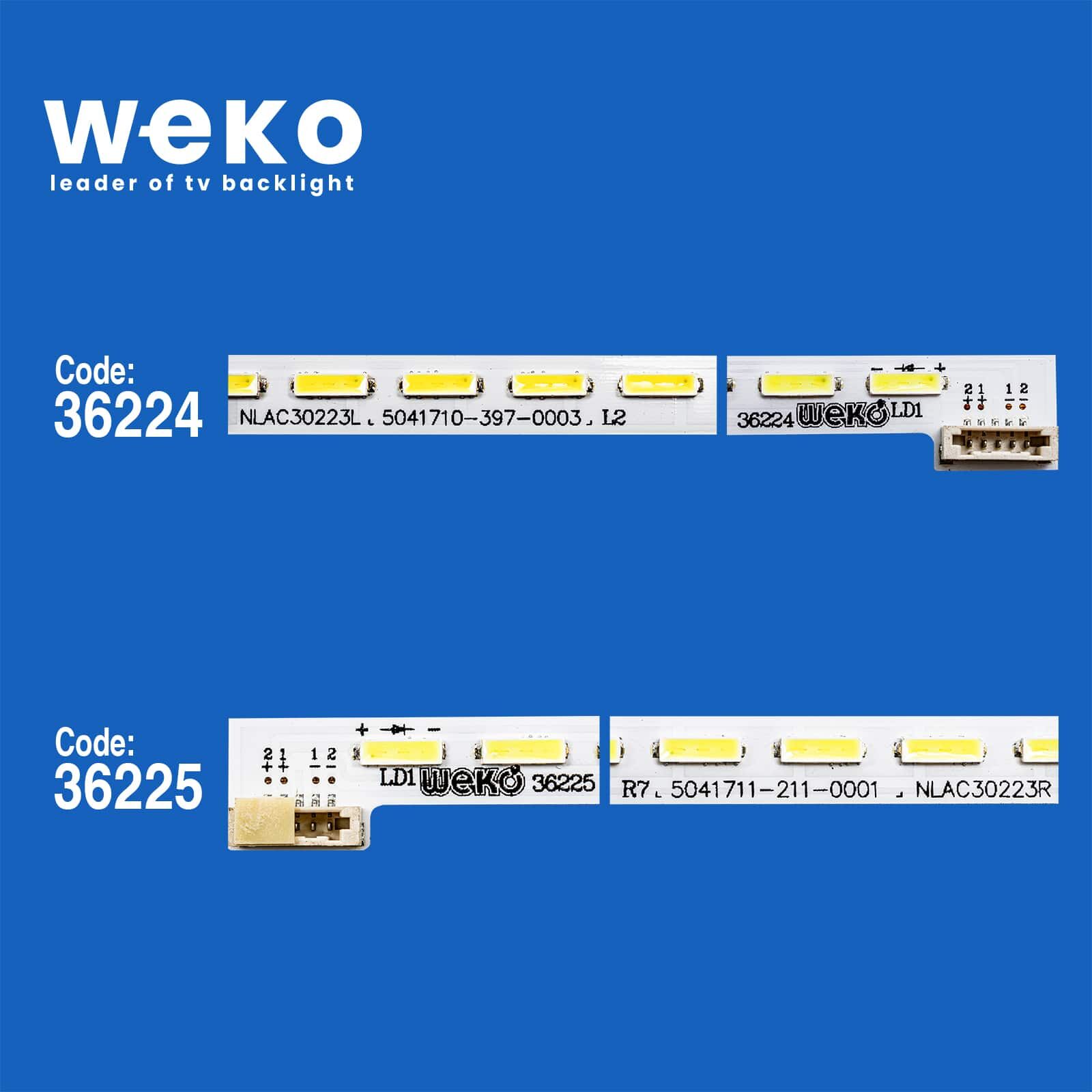 6279 36224X1 36225X1 NLAC30223L/NLAC30223R 2 ADET LED BAR (48LED)