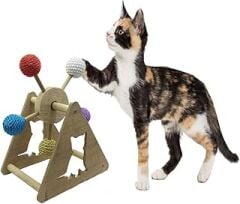 TİNEKE AHŞAP 5 RENKLİ TOPLU KEDİ OYUNCAĞI