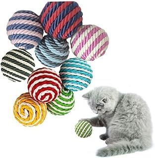 TİNEKE İp Sarma Renkli Kedi Oyun Topu 4 Cm Kedi Oyuncağı (1 Adet)