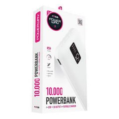 TX108 10000 MAH SİYAH GÖSTERGELİ EKSTRA KABLOLU 4 ÇIKIŞLI POWERBANK