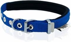 Doggie Konfor Dokuma Boyun Tasması Royalblue 1,5x25 30 Cm