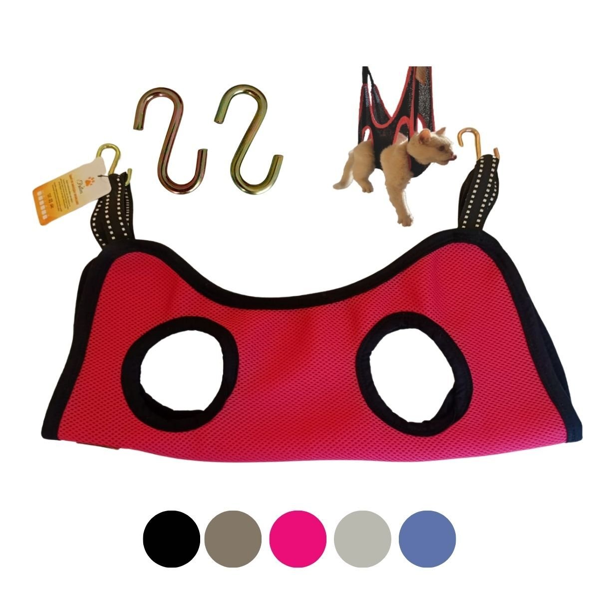 Kedi ve Köpek Bakım Hamağı + 3 lü set Fuşya - L