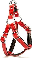 Doggie Firstclass Gerçek Deriden El Yapımı Ronin Model Köpek Göğüs Tasması, XS, 1.5x35-40 cm, Kırmızı