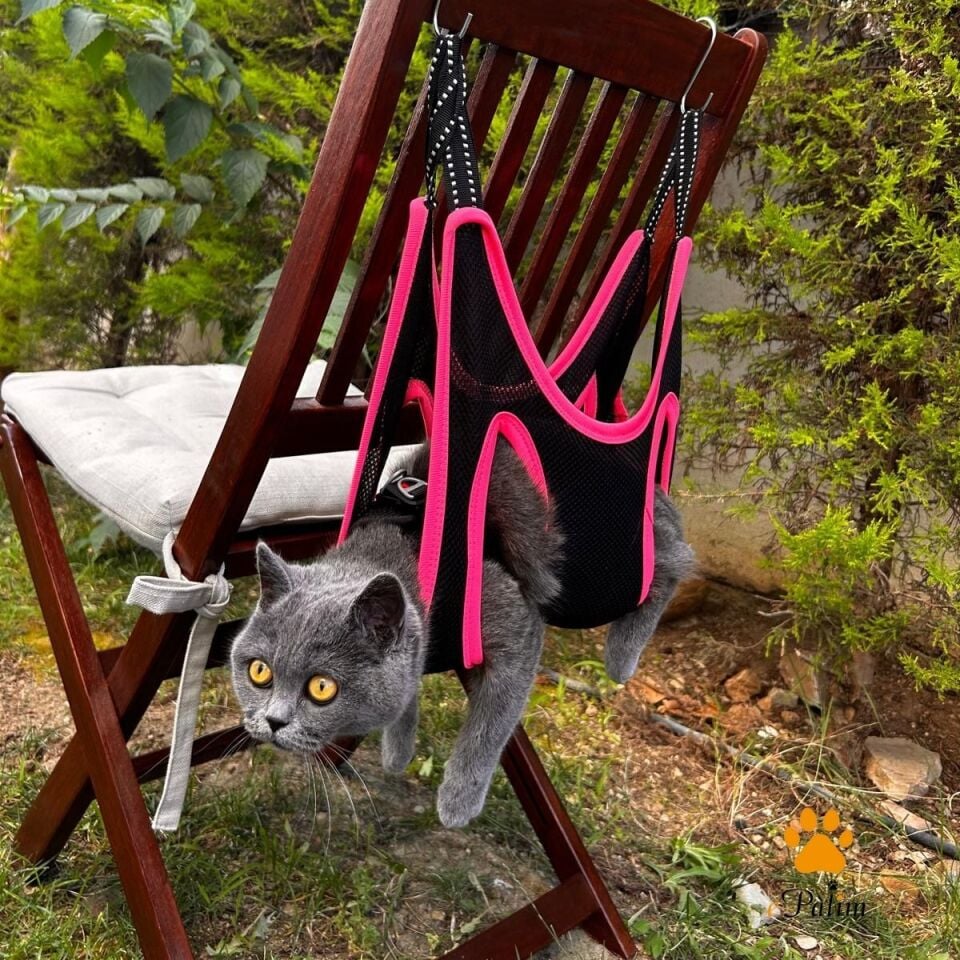 Kedi/Köpek Bakım Hamağı Koyu Gri - S