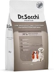 Dr.Sacchi Premium Düşük Tahıllı Sığır Etli ve Kuzu Etli Mini Irk Yetişkin Köpek Maması 1,5 kg