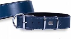 Doggie Çift Kat Deri Extra Güçlü Boyun Tasma Royalblue 4x57-65 Cm