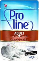 Pro Line Dana Et Et Parçacik Kedi Konserve 100Gr