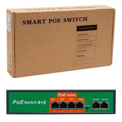 4+2 PORT 10/100 MBPS 72 WATT POE ETHERNET SWITCH