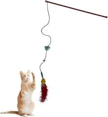 AEE® Kedi Oltası IŞIKLI Tüylü Çanlı Kedi Oyuncağı 105cm -Türkiye'de İlk Işıklı Kedi Oltası-