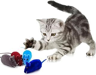 AEE® 4'lü Set Sesli Fare Kedi Oyuncağı Renkli ve Eğlenceli Kedi Av Oyuncakları