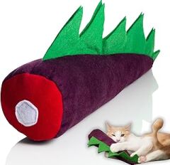 pawdaz Matatabi - Dıno (40x12cm) Bol Sesli, Bol Kokulu Kedi Oyuncağı (Mor)