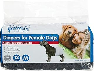 Pawise Köpek Alt Bağlama Bezi M Boy Siyah 12 Adet