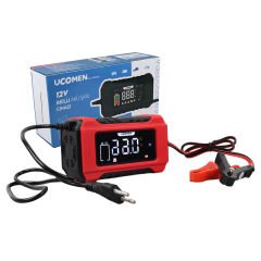 UCOMEN UC-C120501B 12V 6A KIRMIZI LCD GÖSTERGELİ AKILLI AKÜ ŞARJ CİHAZI