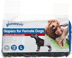 Pawise Köpek Alt Bağlama Bezi L Boy Siyah 12 Adet