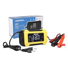 UCOMEN UC-C120501B 12V 6A SARI LCD GÖSTERGELİ AKILLI AKÜ ŞARJ CİHAZI