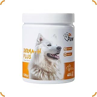 Dr. Paw Derma H Plus Büyük Irk Köpekler için Glütensiz ve Şekersiz Tüy ve Cilt Sağlığı Destekleyici Çiğnenebilir Tablet (60 Tablet, 120 gr)