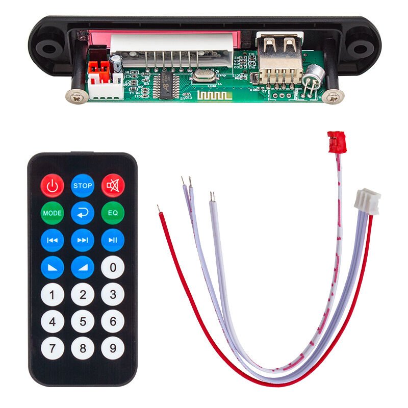 M515 OTO TEYP USB/SD/MIC/BLUETOOTH KUMANDALI MİKROFONLU OTO TEYP ÇEVİRİCİ DİJİTAL PLAYER BOARD (12V-500MA)