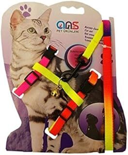 ANS Gökkuşağı Desenli Kedi Göğüs Bel Tasması Renkli