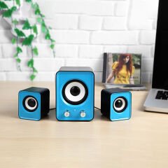 FT-202 2+1 USB MİNİ HOPARLÖR - SPEAKER (5W+2W+2W - 4 OHM)