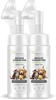 Kuru Şampuan, Pati ve Vücut Temizleme Köpüğü Vegan Organik Içerikli Kedi Köpek Durulamasız Susuz, Bit Pire Kene Parazit Uzaklaştırıcı Kaşıntı Giderici*2