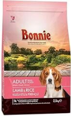 Bonnie-Kuzu Etli Ve Pirinçli Yetişkin Köpek Maması 2,5 Kg
