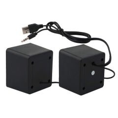 T-001 1+1 KARE MODEL MİNİ USB HOPARLÖR - SPEAKER (2*3 WATT)