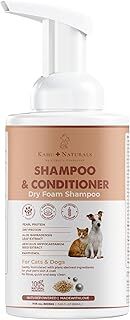 Kahu Naturals Kuru Köpük Şampuan ve Nemlendirici, Durulamasız, Kolay Tarama, Kedi ve Köpek, Organik içerikli, 350 ml