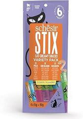 Schesir Stix Tavuklu & Somonlu & Ördekli Mix Krem Ödül Maması 6x15g