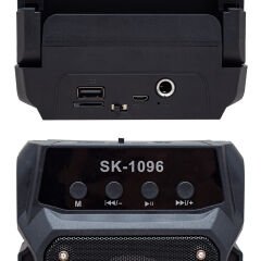 SK-1096 20 WATT USB/SD/AUX/FM/BLUETOOTH DESTEKLİ MİKROFON GİRİŞLİ TAŞINABİLİR HOPARLÖR