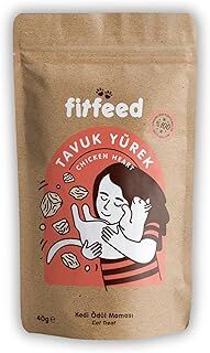 fitfeed Freeze-Dried Çiğ Tavuk Yürek Kedi Ödülü 40g