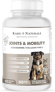 Kahu Naturals Joints&Mobility, Glukozamin, Kondritin, Kolajen, Kedi ve Köpek, 60 Tablet