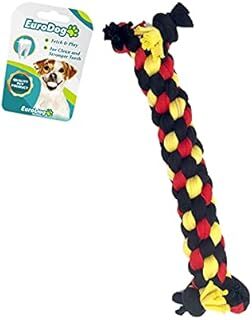 EuroDog Dumbell Diş İpi Siyah Sarı Kırmızı 24 Cm