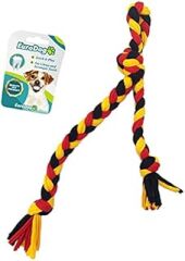 EuroDog Düğümlü Diş İpi Siyah Sarı Kırmızı 42 Cm
